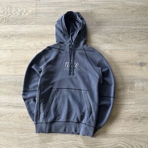 Nike Sportswear Club French Terry Pullover Hoodie Blue Size Small Men's